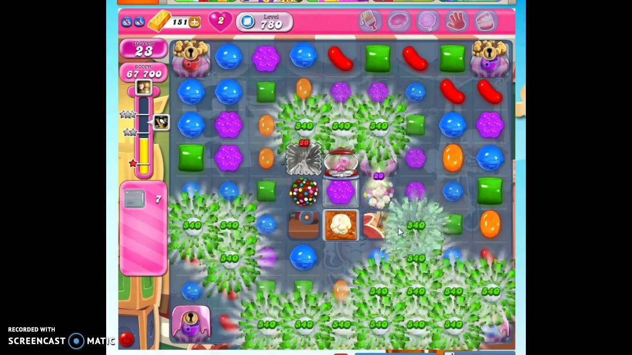 Candy Crush Level 780 help w/audio tips, hints, tricks