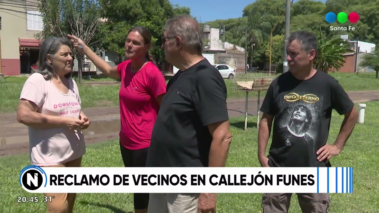 Reclamo de vecinos de Callejón Funes por el estado de las calles