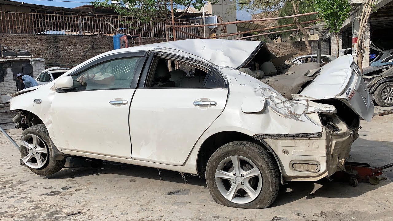 Wrecked Toyota Axio Brought Back to Life | Unbelievable Car Restoration in Pakistan!