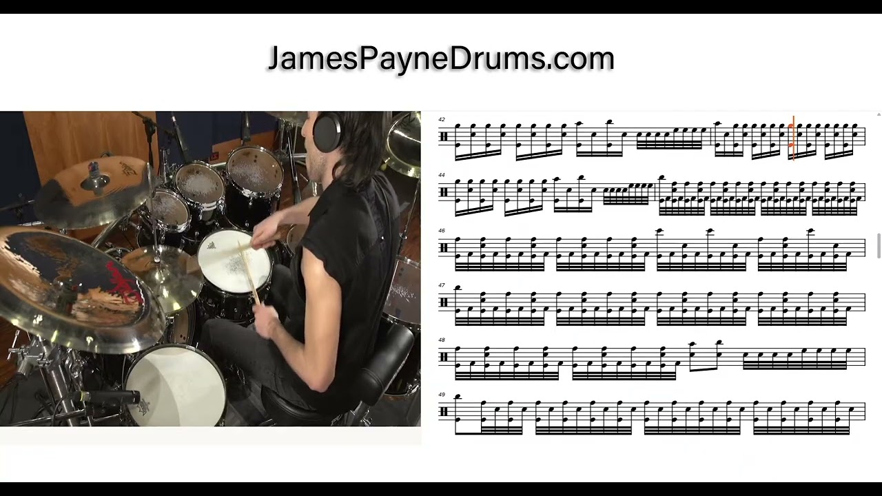 Extreme Metal Drum Play-Through (+ Score Sync) - James Payne
