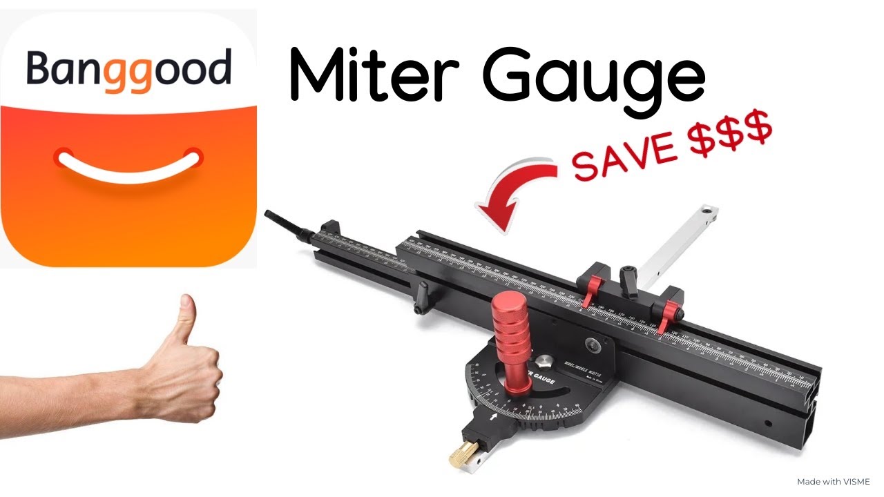 Best Miter Gauge Under $100?? Banggood Enjoywood Aluminum Miter Gauge!