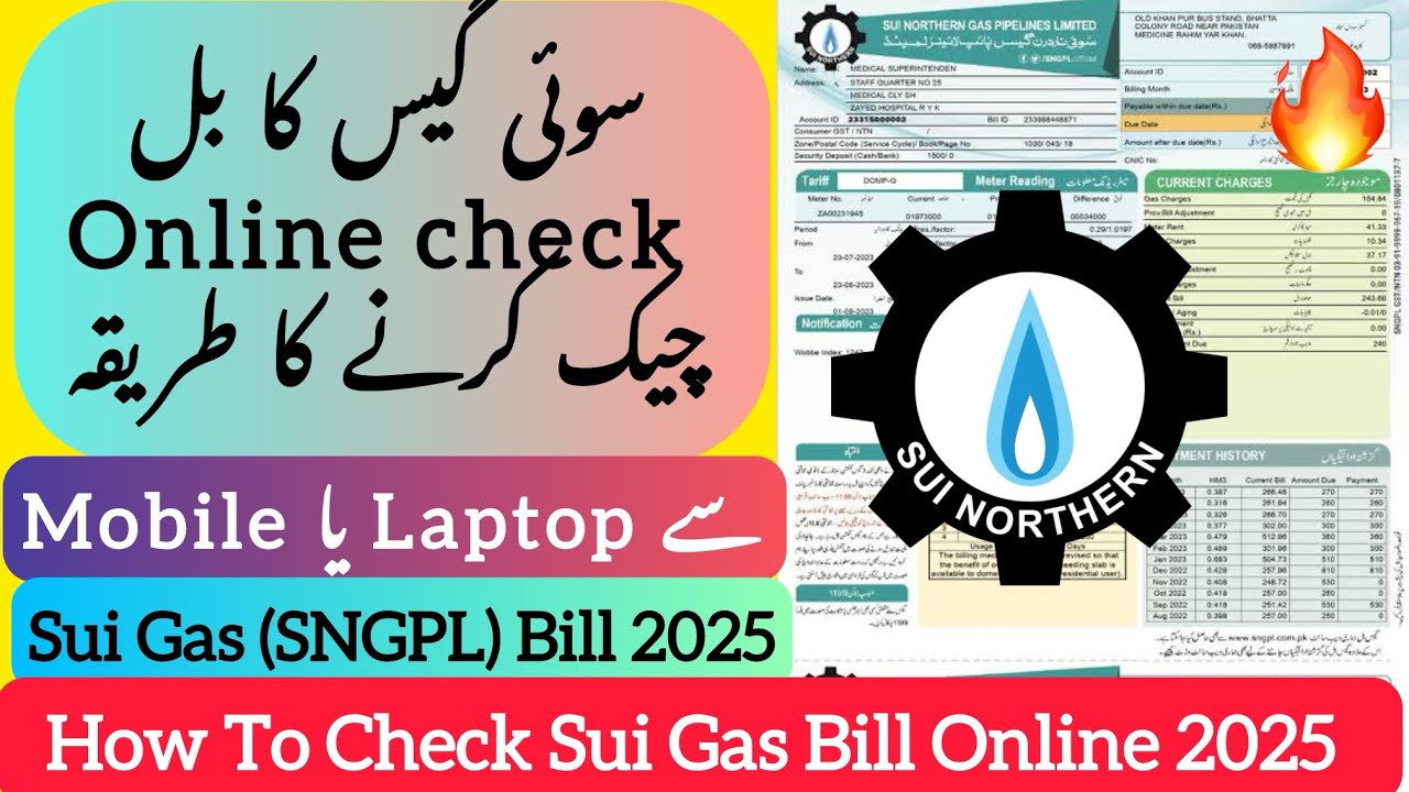 How To Check Sui Gas Bill Online 2025 | Sui Gas Duplicate Bill | SNGPL Bill Online