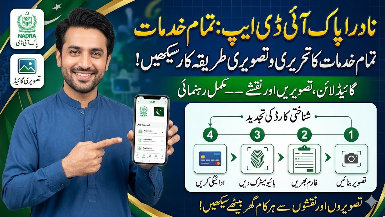 How to Use NADRA Pak Identity App | Complete Written & Pictorial Guide for All Services