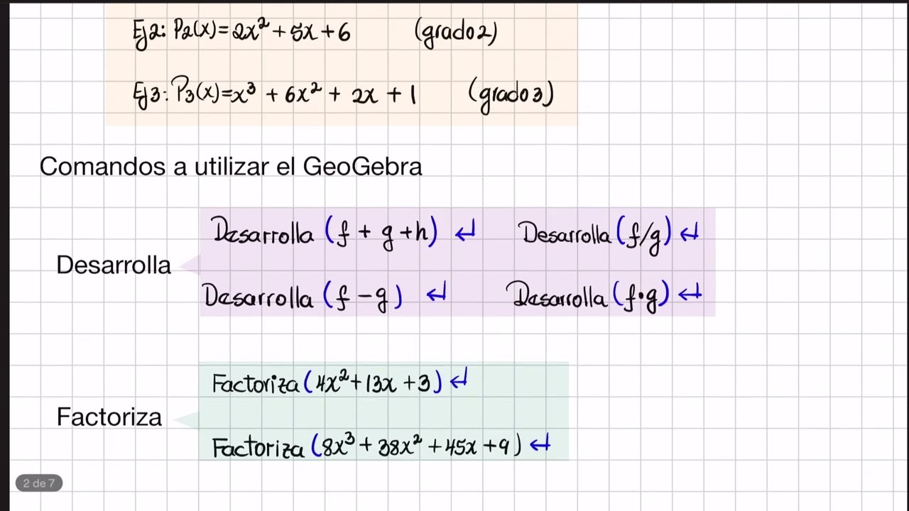 Multiplicacion de expresiones algebraicas empleando GeoGebra