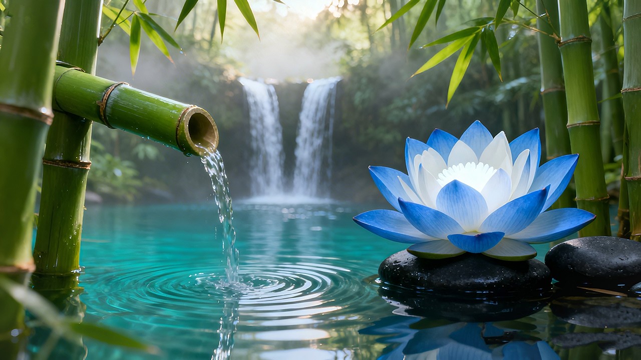 Calming Piano with Water Ambience 🌊 Peaceful Sleep Music for Stress, Insomnia Relief, Relax & Sleep.