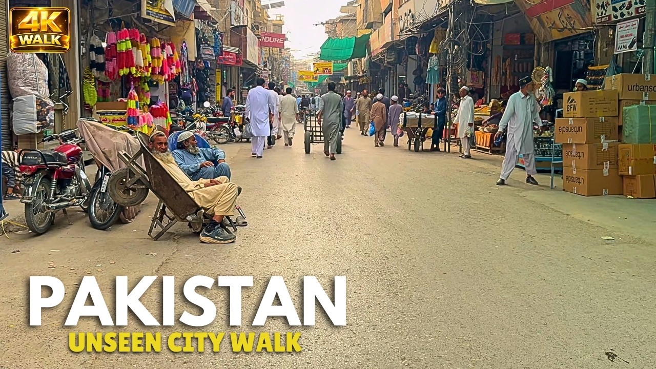 Spacer 4K: W głąb zabytkowych uliczek gł&oacute;wnego bazaru w Kohat | 60 kl./s bez montażu 2026 🇵🇰