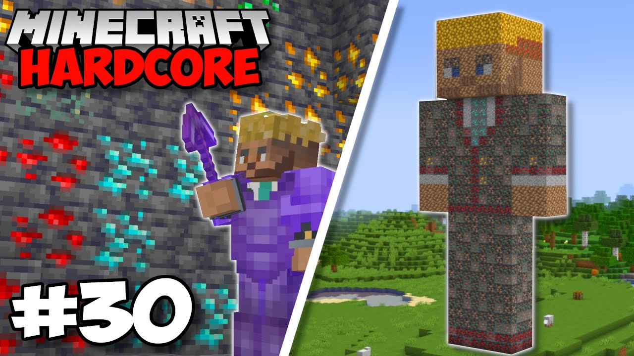 I Built A GIANT ORE STATUE Of ME in Minecraft 1.18 Hardcore (#30)