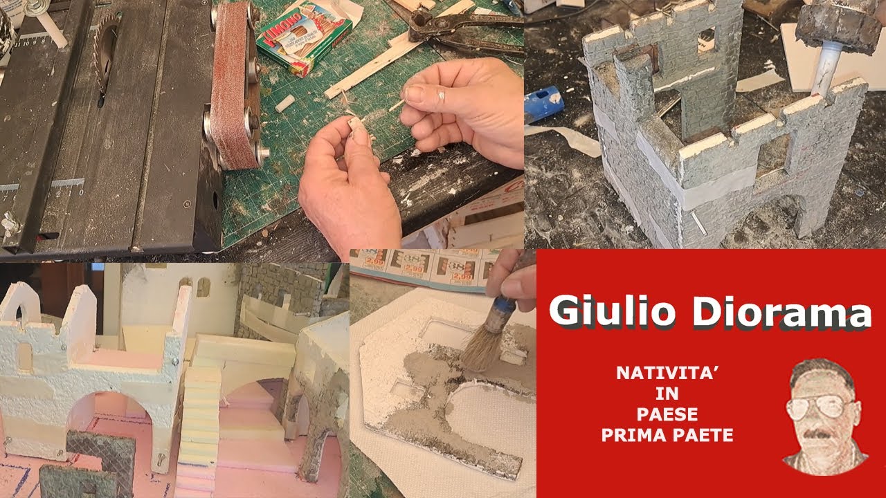 DIORAMA PRESEPIALE  NATIVITA' IN PAESE PRIMA PARTE