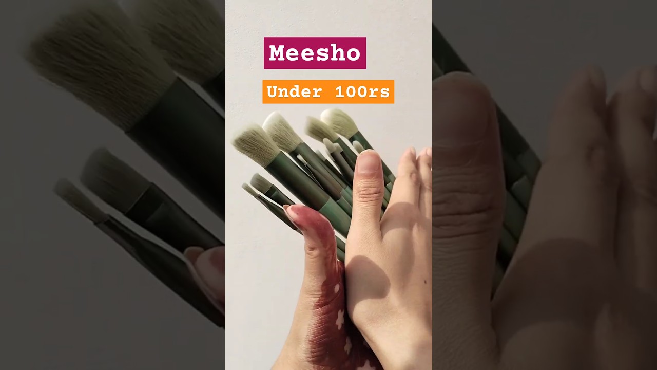 beginner makeup brushes around 100rs #meesho