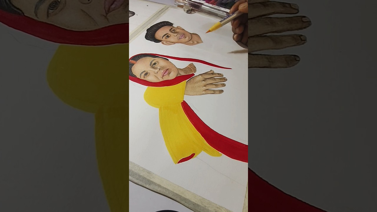 how to draw realistic portrait watercolor painting