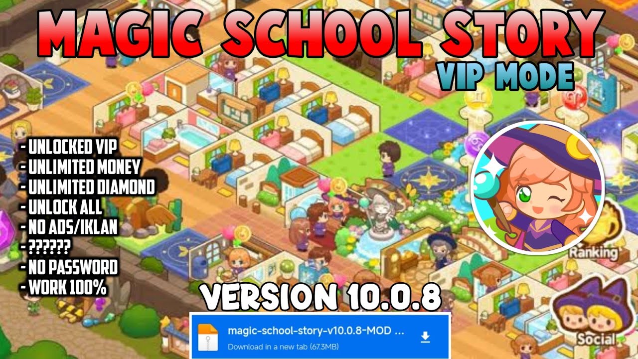 NEW UPDATE!! MAGIC SCHOOL STORY MOD APK V10.0.8 UNLIMITED MONEY