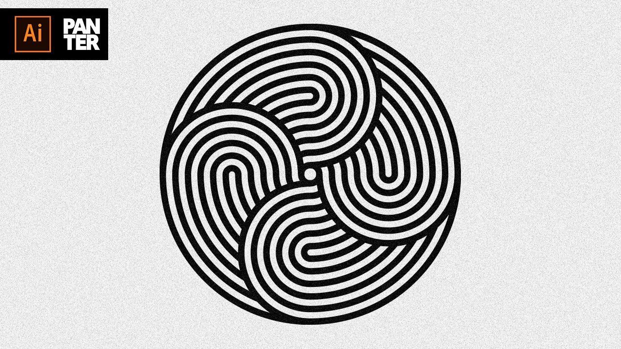 OpArt Spiral Lines | Illustrator Tutorial