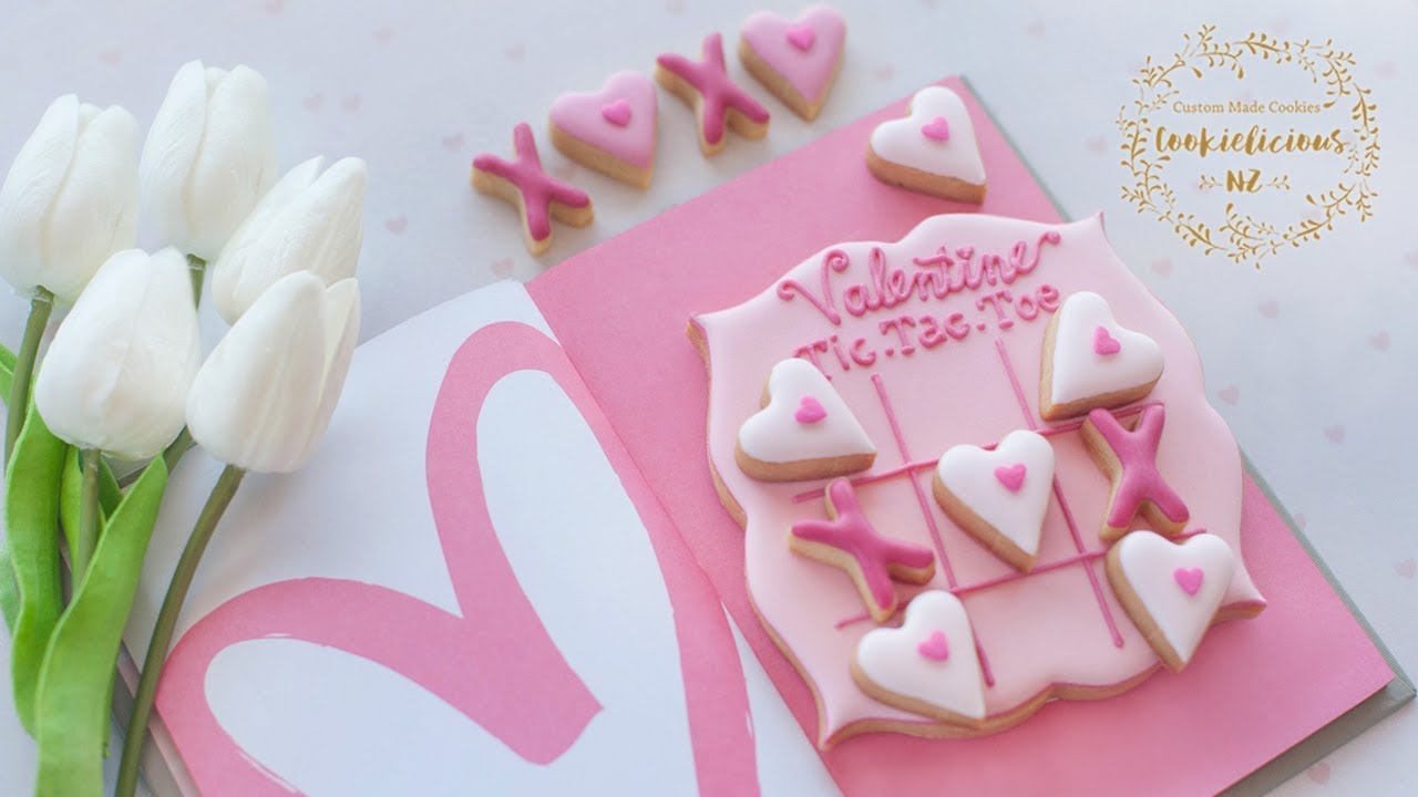 How to make VALENTINE TIC.TAC.TOE cookies