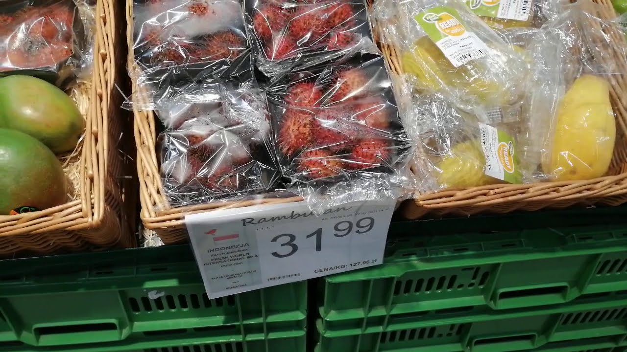 #223 RELACJA : Owoce egzotyczne w #Auchan . Salak. Rambutan. Mangostan. Pieprz zielony.