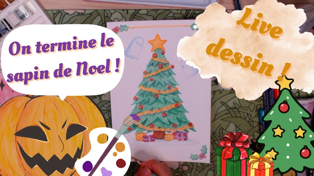 On fini le sapin de Noel ! - Aquarelle sapin 2/2