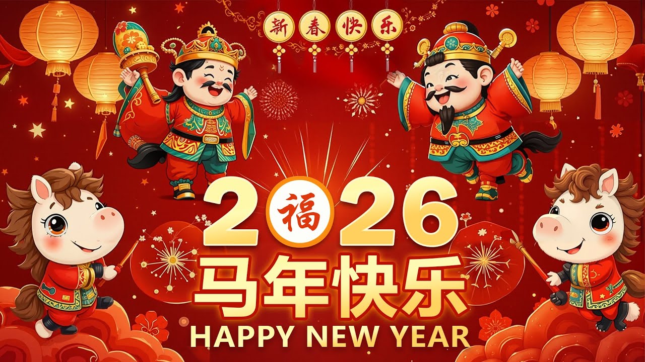 🧨 2026新年歌🐎【经典贺岁老歌合集】100首必听春节传统歌曲｜恭喜发财・财神到・新年快乐 CNY Music 🏮