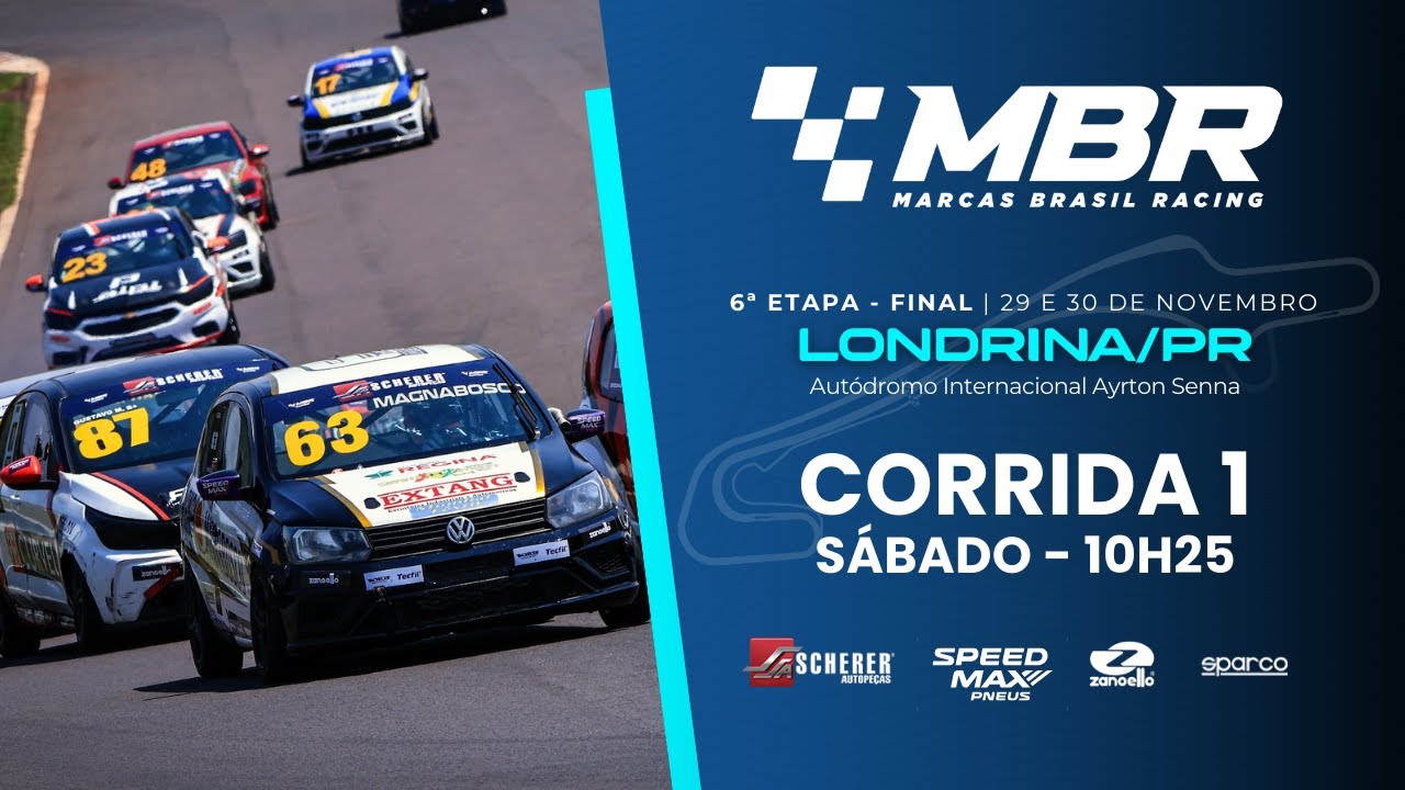[AO VIVO] MBR 1.6 - Bateria 1 - 6&ordf; Etapa &ndash; Londrina/PR | Marcas Brasil Racing 2025