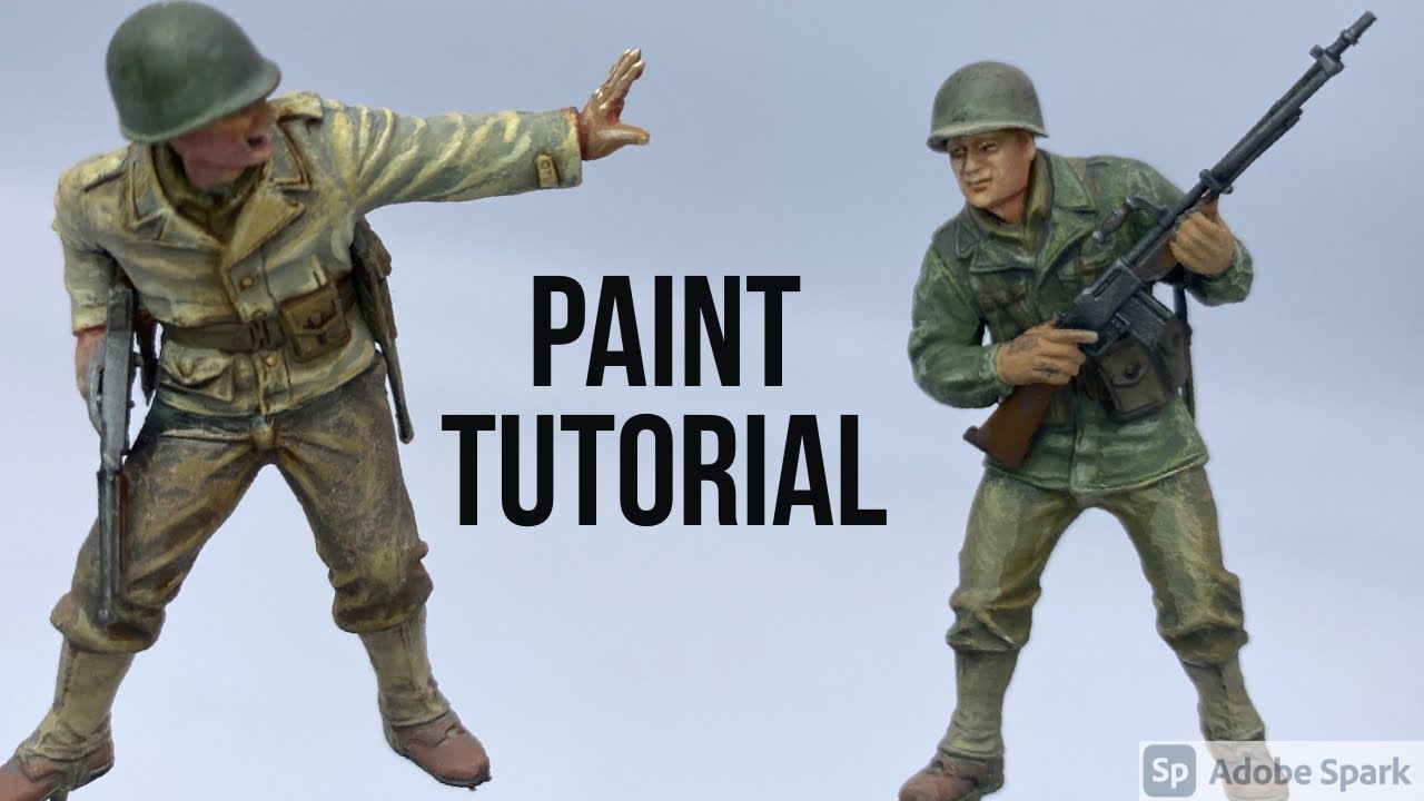 Paint US Infantry assault DDay EASY  