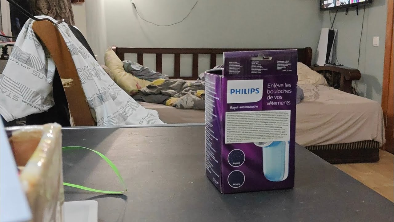 Распаковка машинки для стрижки катышков Philips fabric shaver gc026/00 синий