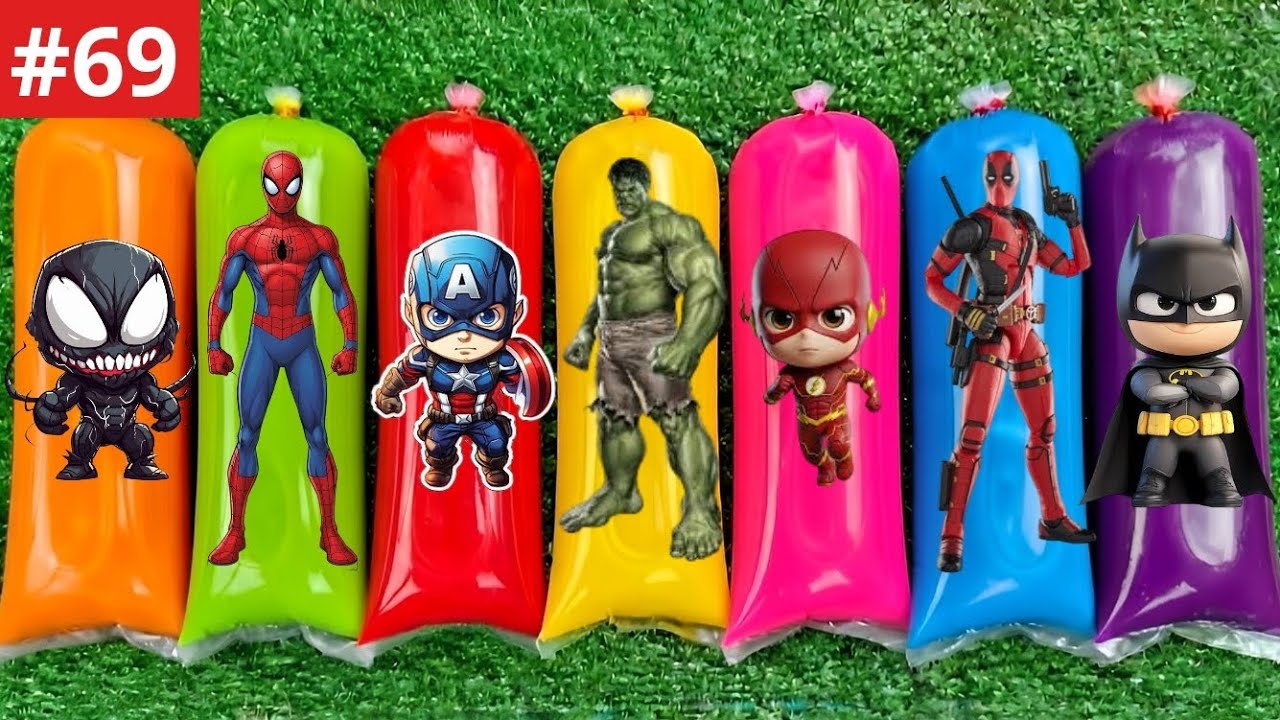 #69AVENGERS SUPERHERO TREASURE MARVEL SPIDER-MAN,HULK,CAPTAIN AMERICA,DEADPOOL,BATMAN,FLASH, VENOM