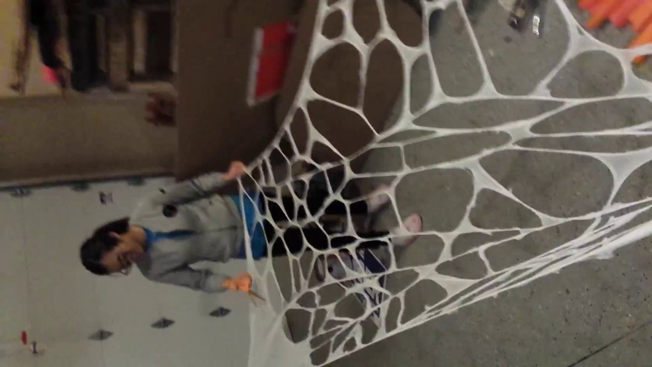 Cutting Beef Netting into Spiderwebs