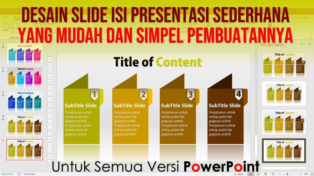 Slide Isi Presentasi PowerPoint Menarik dan Simpel