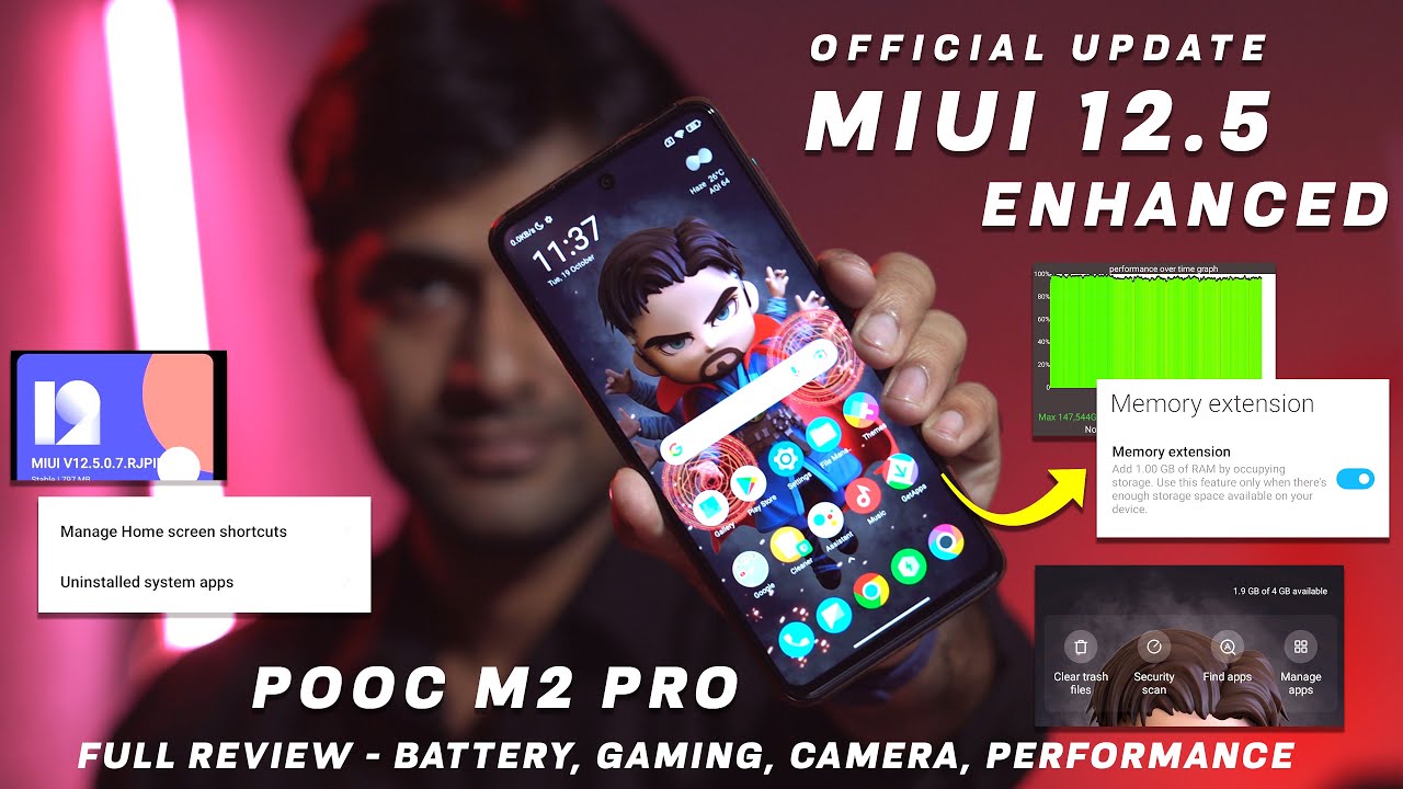 Poco M2 Pro Official MIUI 12.5 Enhanced OTA update Full Review, Gaming, Battery, Bugs, Features