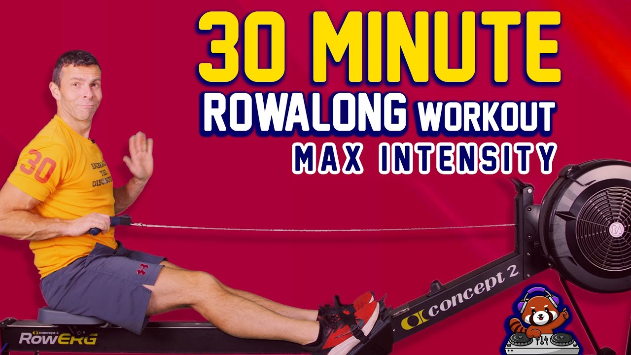 MAX Intensity RowAlong Workout | 30 Minute Rowing Challenge - Day 30 (With Music)