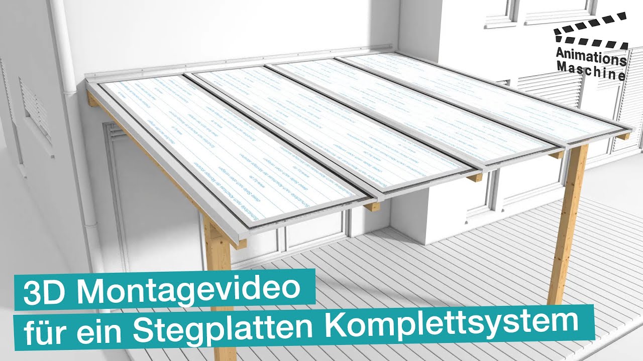3D Montagevideo Stegplatten Komplettsystem