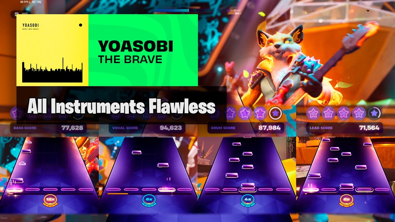 "The Brave (Yūsha)" - Yoasobi | All Instruments Flawless | Fortnite Festival