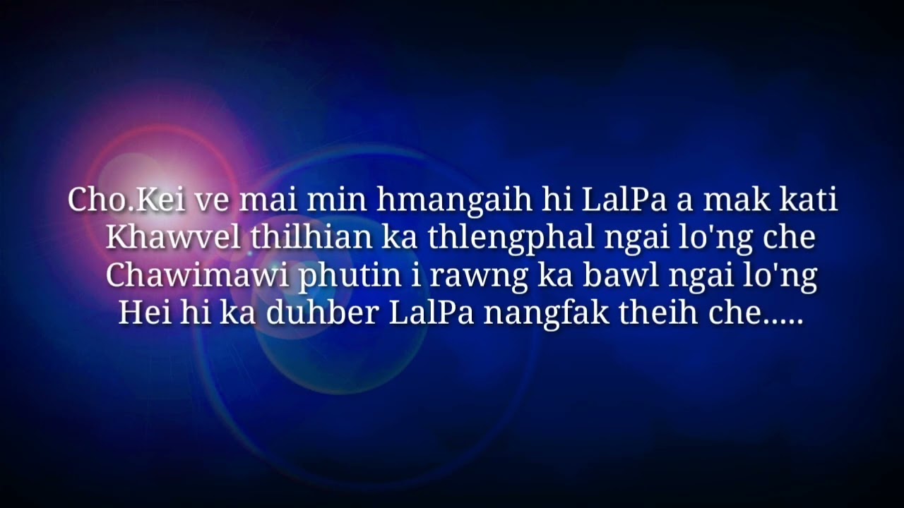 CHAWIMAWI KA PHUT LO - Karaoke track,