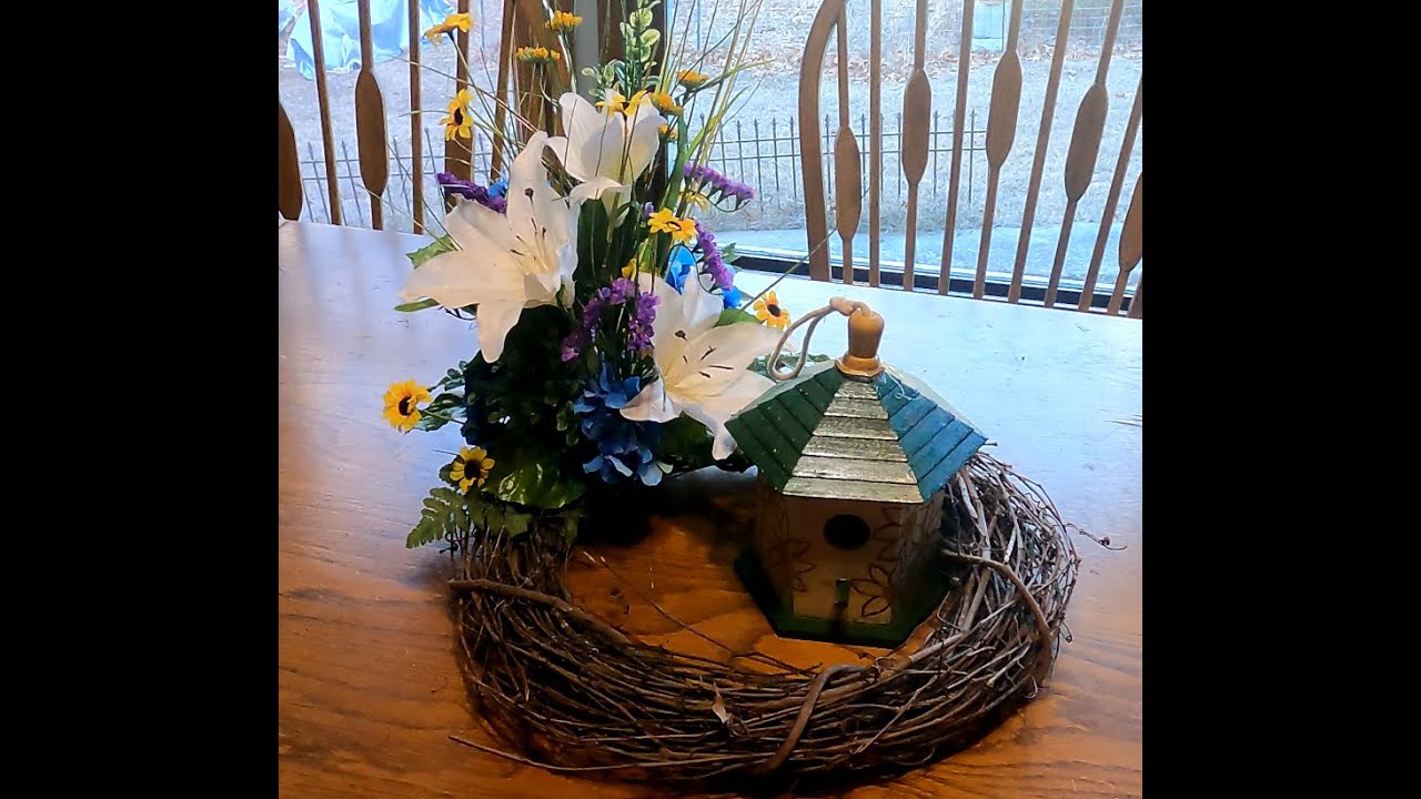 Table-Top Arrangement on a Wreath.