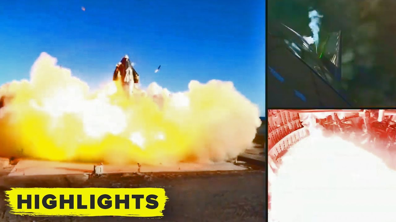 EXPLOSION! Watch SpaceX SN8 Starship's first flight end in FIERY CRASH