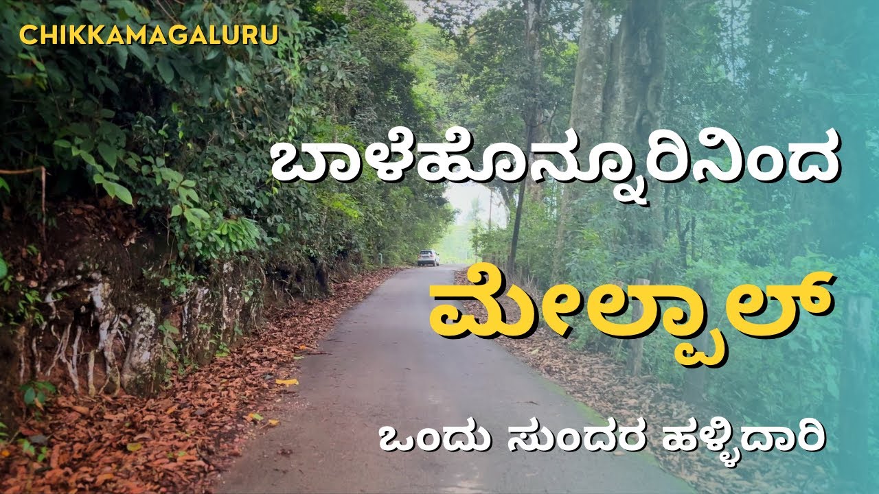 Balehonnur to Koppa via Melpal ಚಿಕ್ಕಮಗಳೂರಿನ ಸುಂದರ ಹಳ್ಳಿ ದಾರಿ #chikkamagaluru #melpal #koppa