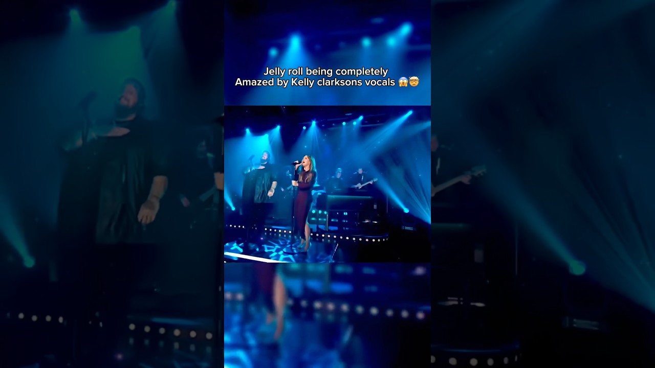 Kelly clarkson shocks jelly roll with amazing vocals!! 😱🤯🥰#jellyroll #music #kellyclarkson