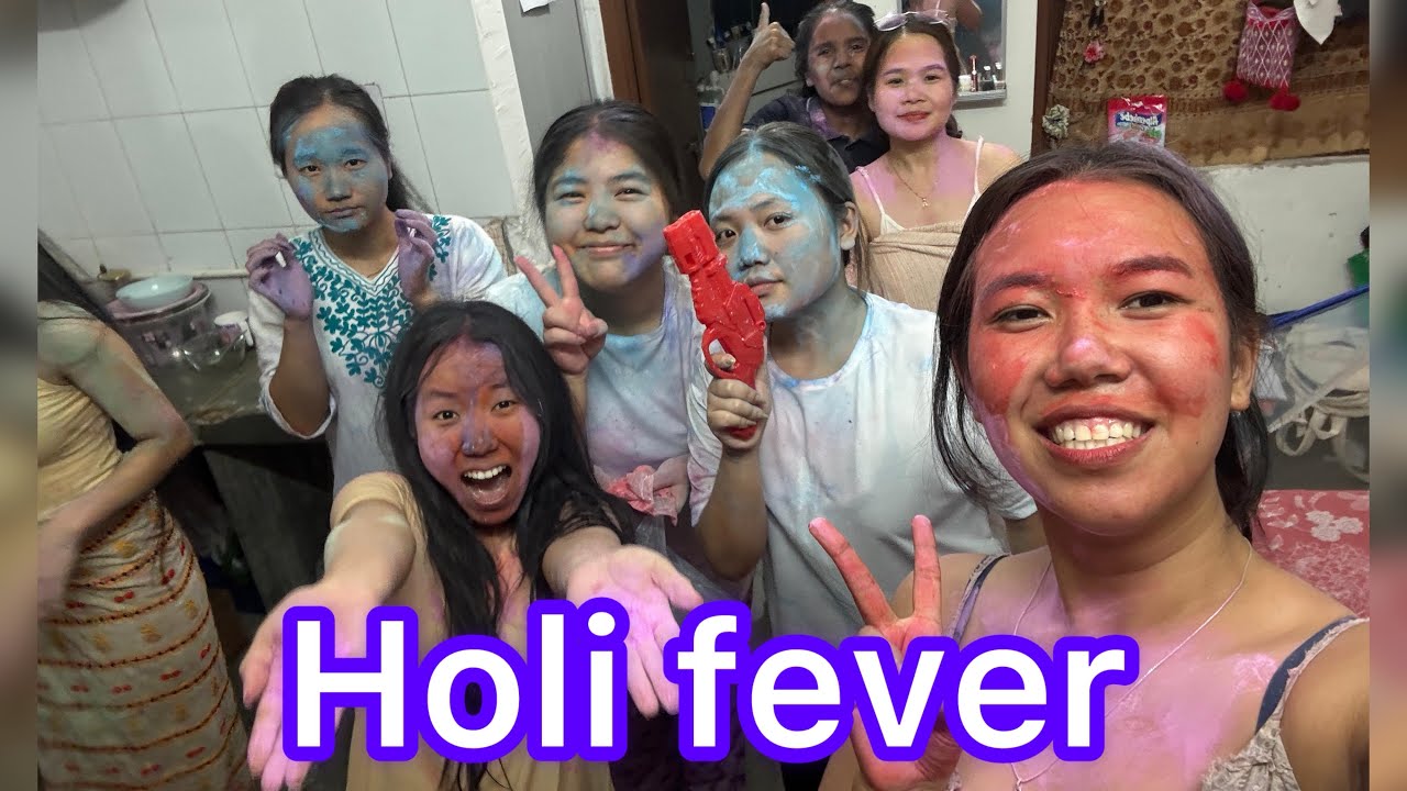 Crazy Holi celebration in hostel with friends🫟❤️✨ #hostellife #gujarat  #ahmedabad #friends #crazy 