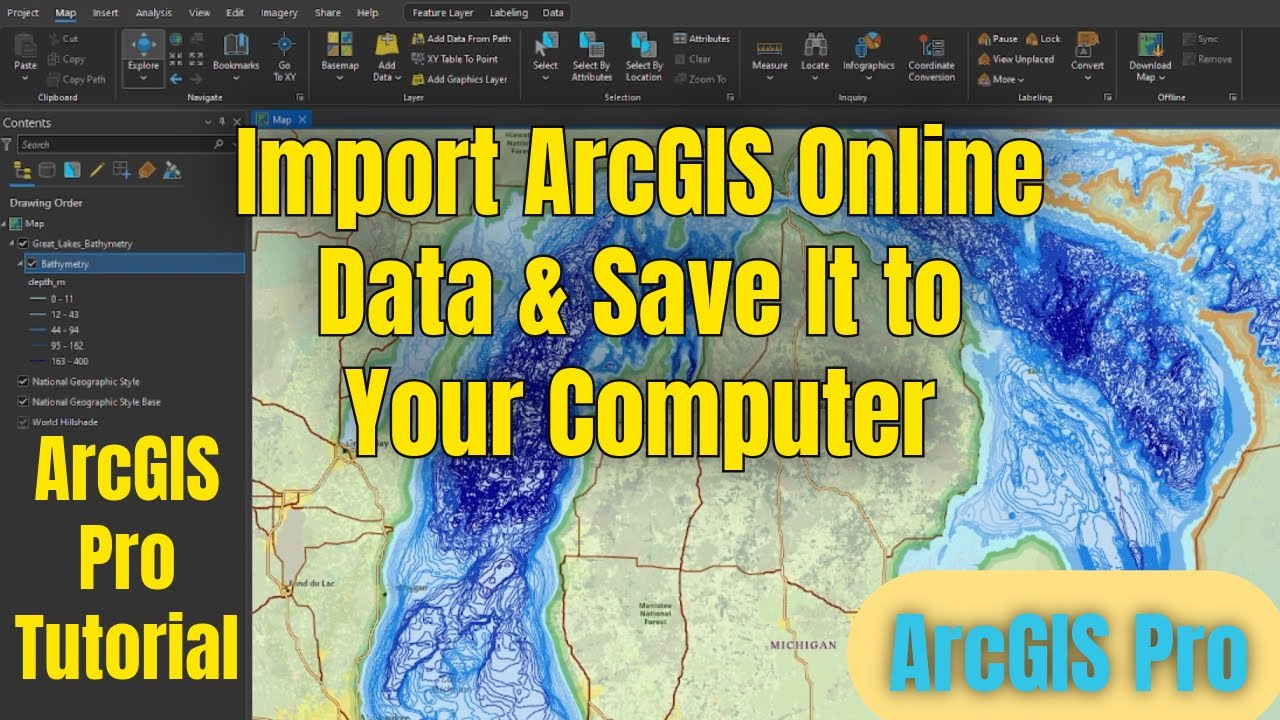 Импортируйте данные из ArcGIS Online и сохраните их на свой компьютер для полного контроля в ArcG...