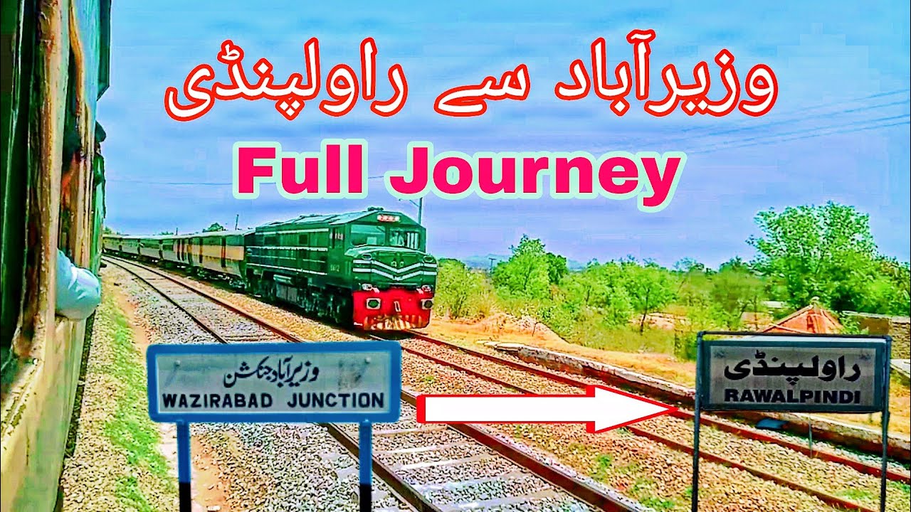 Wazirabad to Rawalpindi train Journey and capture Some single line cross Pakistan Railway