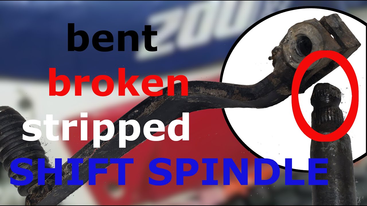 Replace bent, broken, or stripped shift shaft (spindle) on a 1986 Honda XR200R