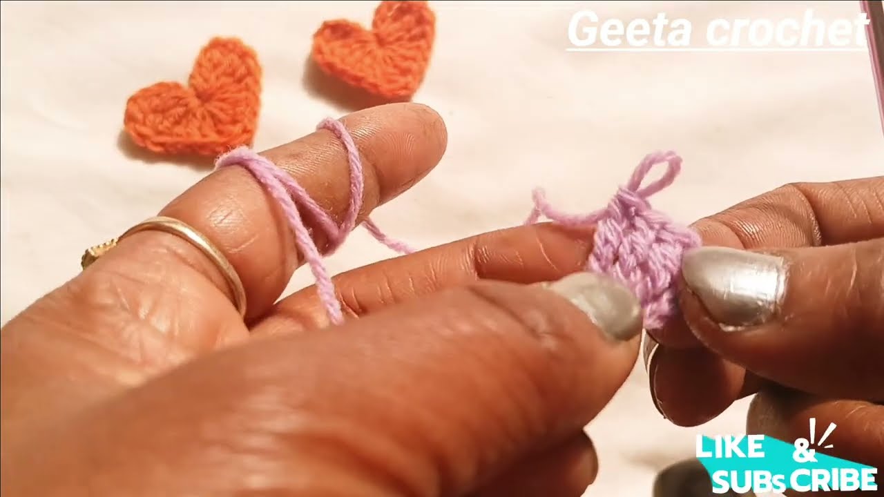 How to crochet a heart ❤️in just 2 minutes| 😍 beginners friendly tutorial 