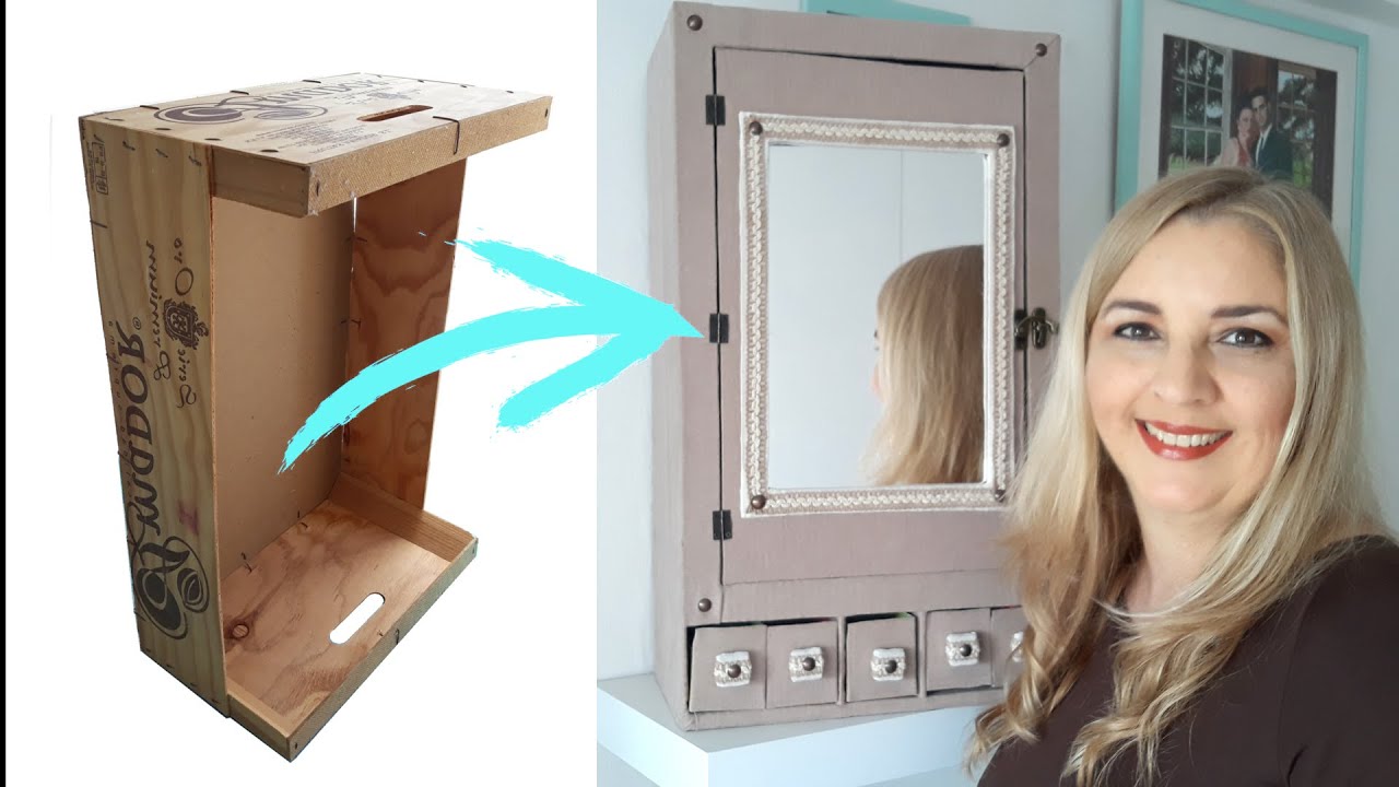 MUEBLE armario organizador con puerta y espejo HUACAL Diy