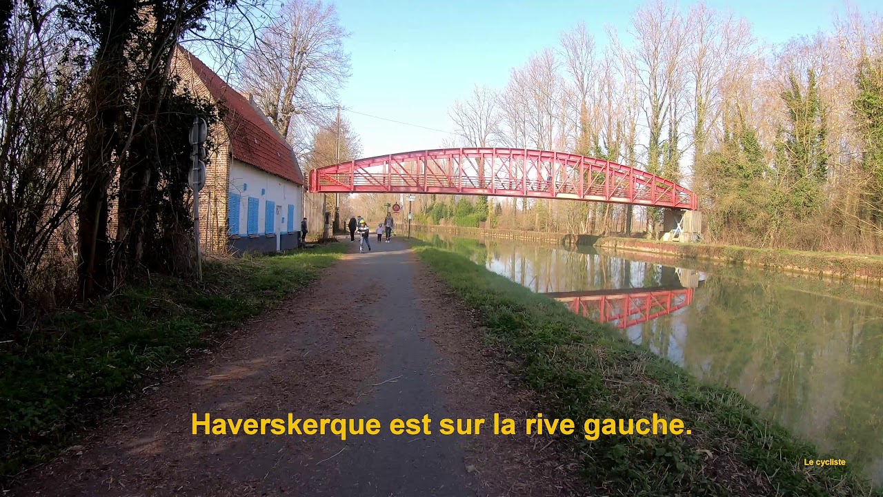 De St venant à  Aire sur la Lys à vélo  4K UHD