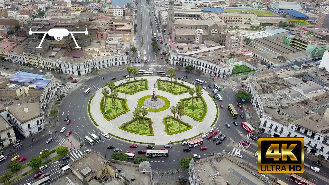 La nueva Plaza Bolognesi, vistas aéreas, drone 4K, Lima Perú