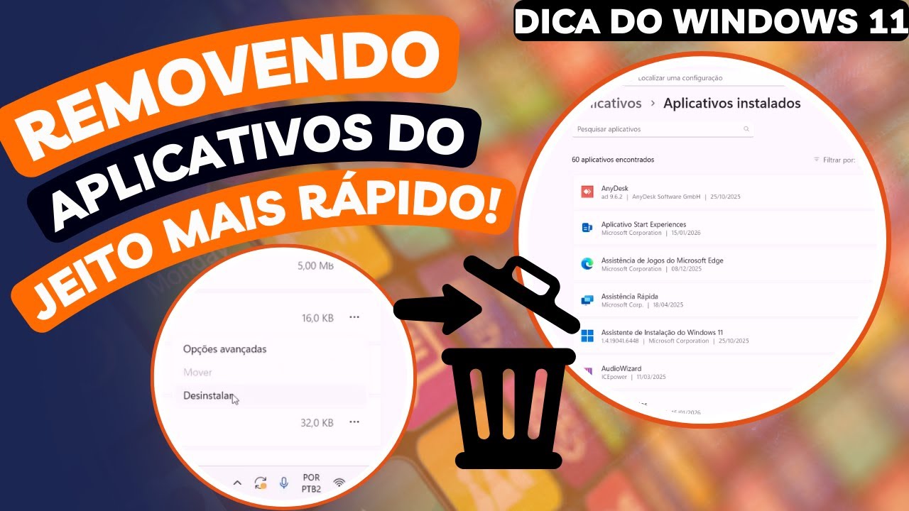 PC MAIS RÁPIDO! ⚡ O Segredo para DESINSTALAR PROGRAMAS no Sistema Windows 11