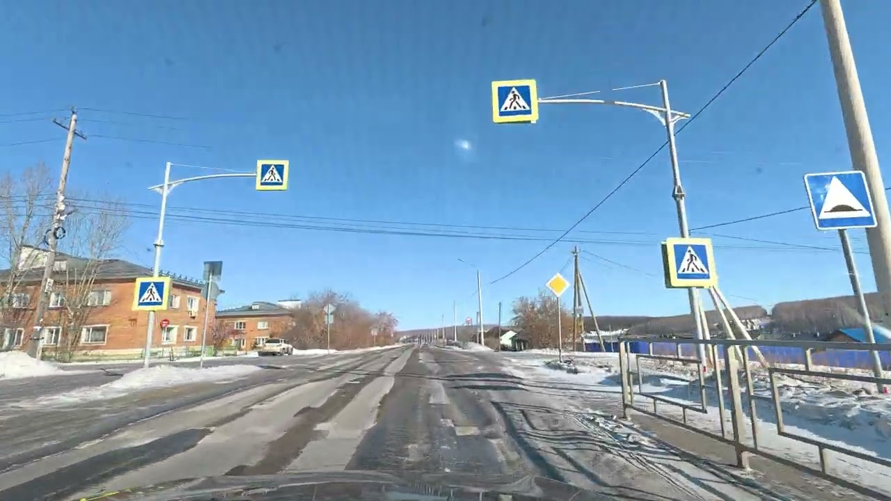 Красноярский край, дорога, февраль 2026г. деревня Творогово, село Шуваево