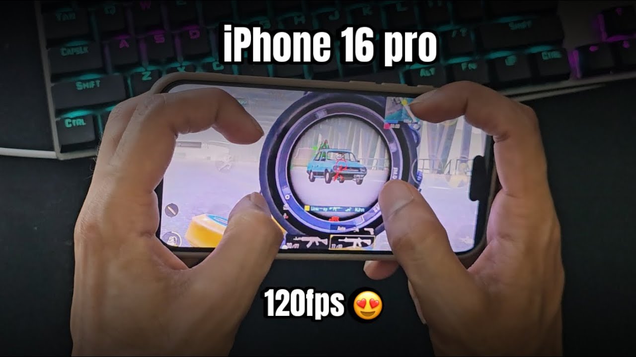 iPhone 16 Pro BGMI Graphics Test 🔥 120fps Full Handcam Gameplay BGMI/PUBGM