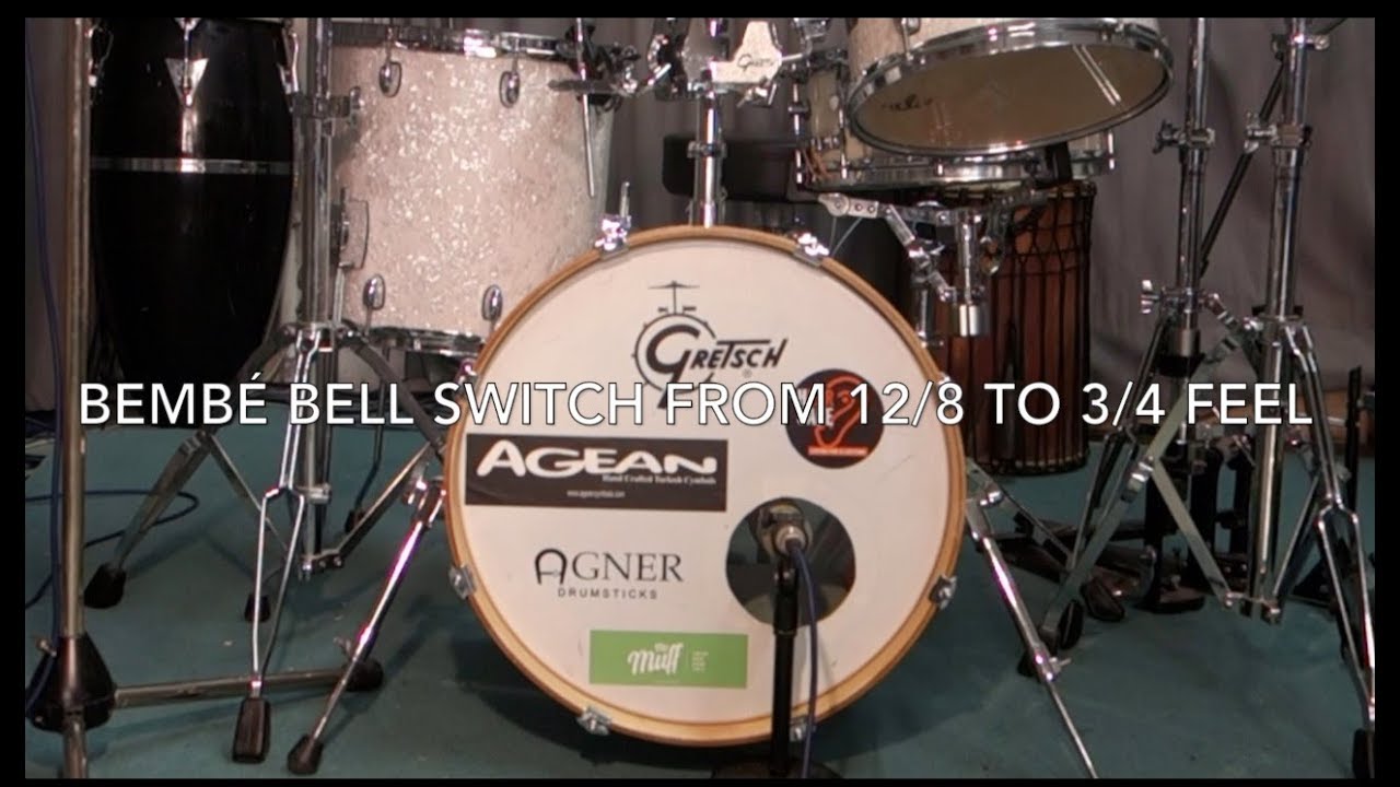 Afro Bell Shift from 12/8 to 3/4 Feel on the Drumset