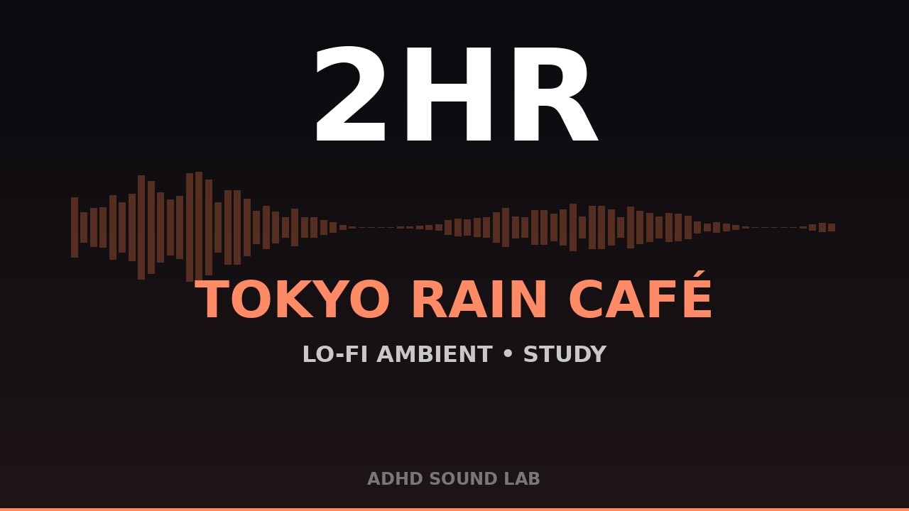 Tokyo Rain Café | 2 Hours | Lo-Fi Ambient Study | ADHD Focus