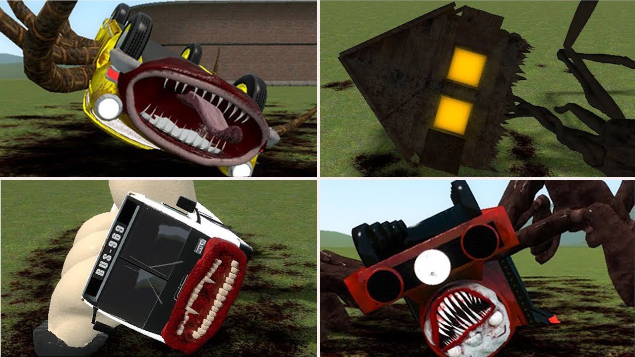EVOLUTION OF MONSTERS:BUS EATER,CAR EATER,BUS EATER BUILDER VS TREVOR HENDERSON EVERY DEATH POSITION