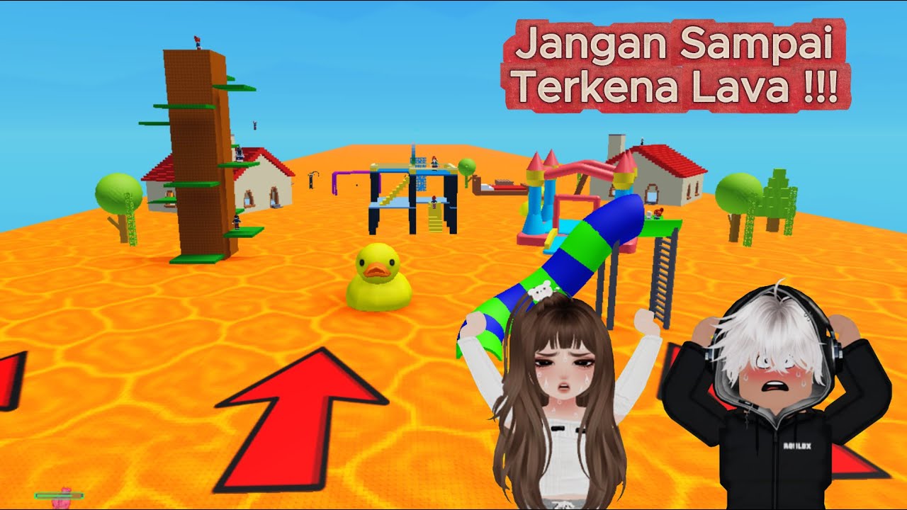 Missel & Bimbim Harus Menghindari Lava Yang Sangat Panas !!! [Roblox]